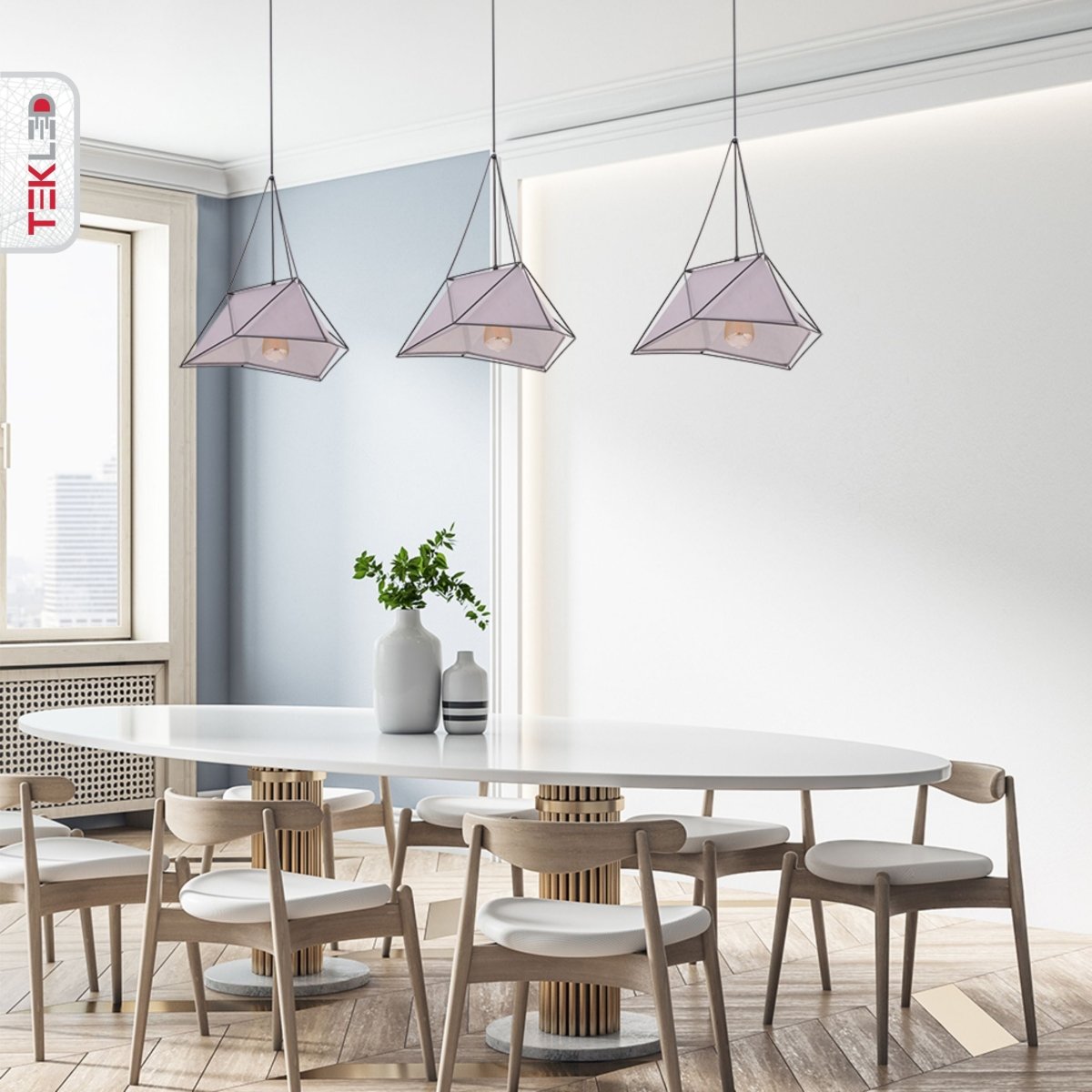 More interior usage of Murcielago Grey Metal Pendant Light with E27 Fitting | TEKLED 159-17380