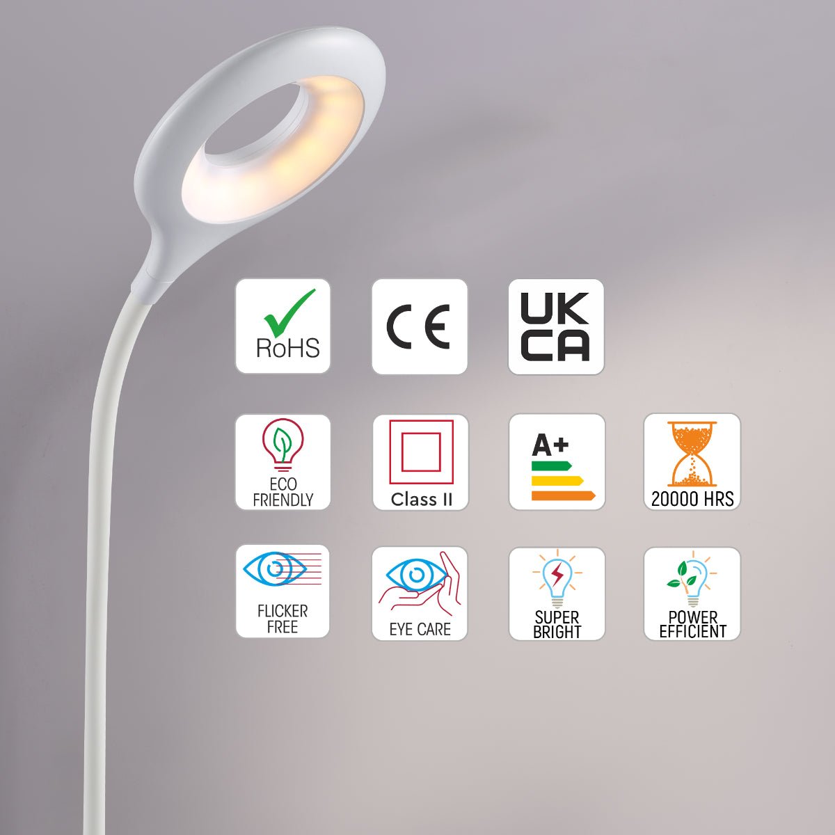 More interior usage of Ringo White Rechargable Desk Light 5 Dimmable and Colour Modes | TEKLED 130-03600