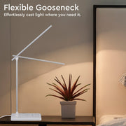Indoor usage of Dingo Silver Desk Light Dimmable and Colour Modes with Wireless Phone Charger | TEKLED 130-03612