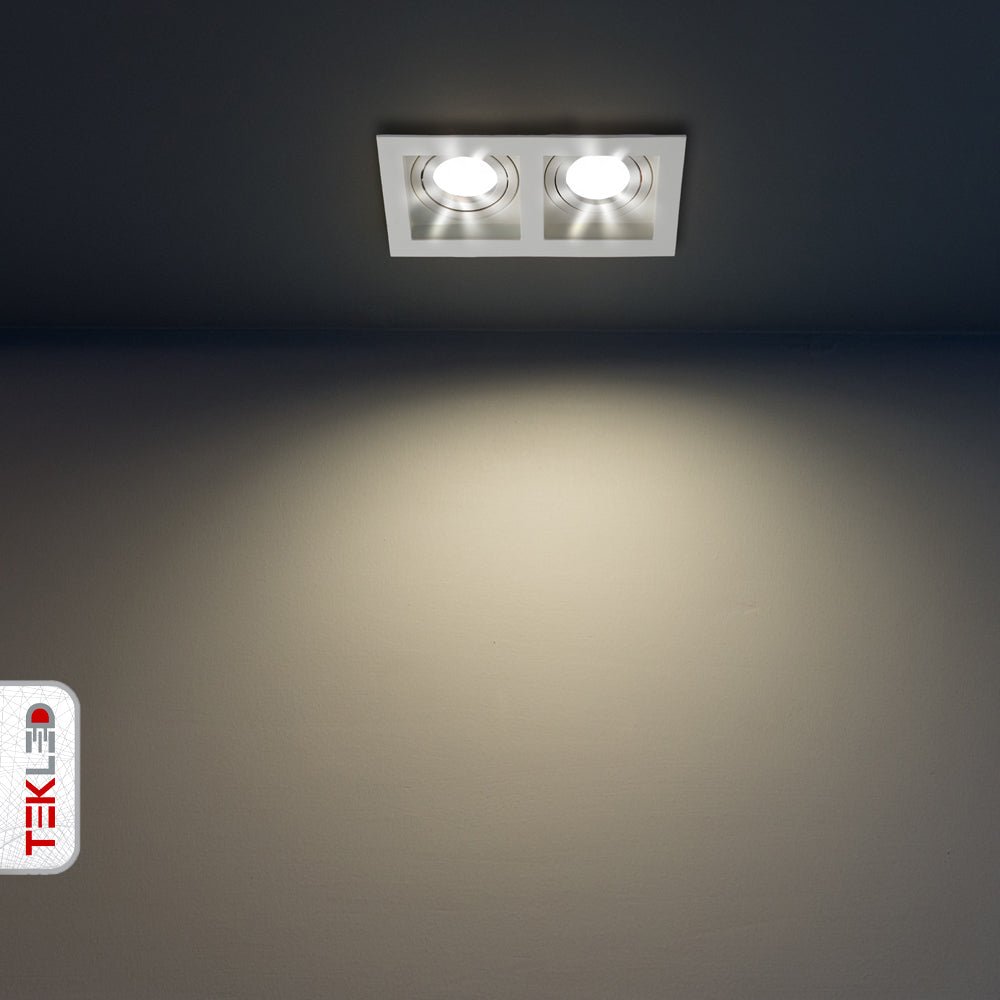 Recessed rectangular store ceiling lights