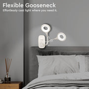 Indoor usage of Ringo White Rechargable Clip on Reading Desk Light Dimmable and Colour Modes | TEKLED 130-03620