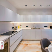 Indoor usage of Square Recessed Tilt Downlight Black with GU10 Fitting | TEKLED 165-03890