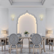 Indoor usage of White Rice Metal Wall Light with E14 Fitting | TEKLED 151-19814