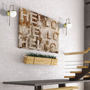 Interior application of Opal Globe Glass Bronze Cane Metal Downward Wall Light with E27 Fitting | TEKLED 151-19524
