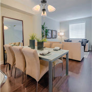 Interior application of Petal Snowdrop Cone Glass Antique Brass Semi Flush Ceiling Light E27 | TEKLED 159-17726