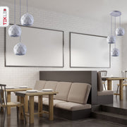 Interior application of White Metal Laser Cut Globe Pendant Light with 3xE27 Fitting | TEKLED 150-18258