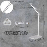 Interior application of Zingo Silver Desk Light Dimmable and Colour Modes | TEKLED 130-03616