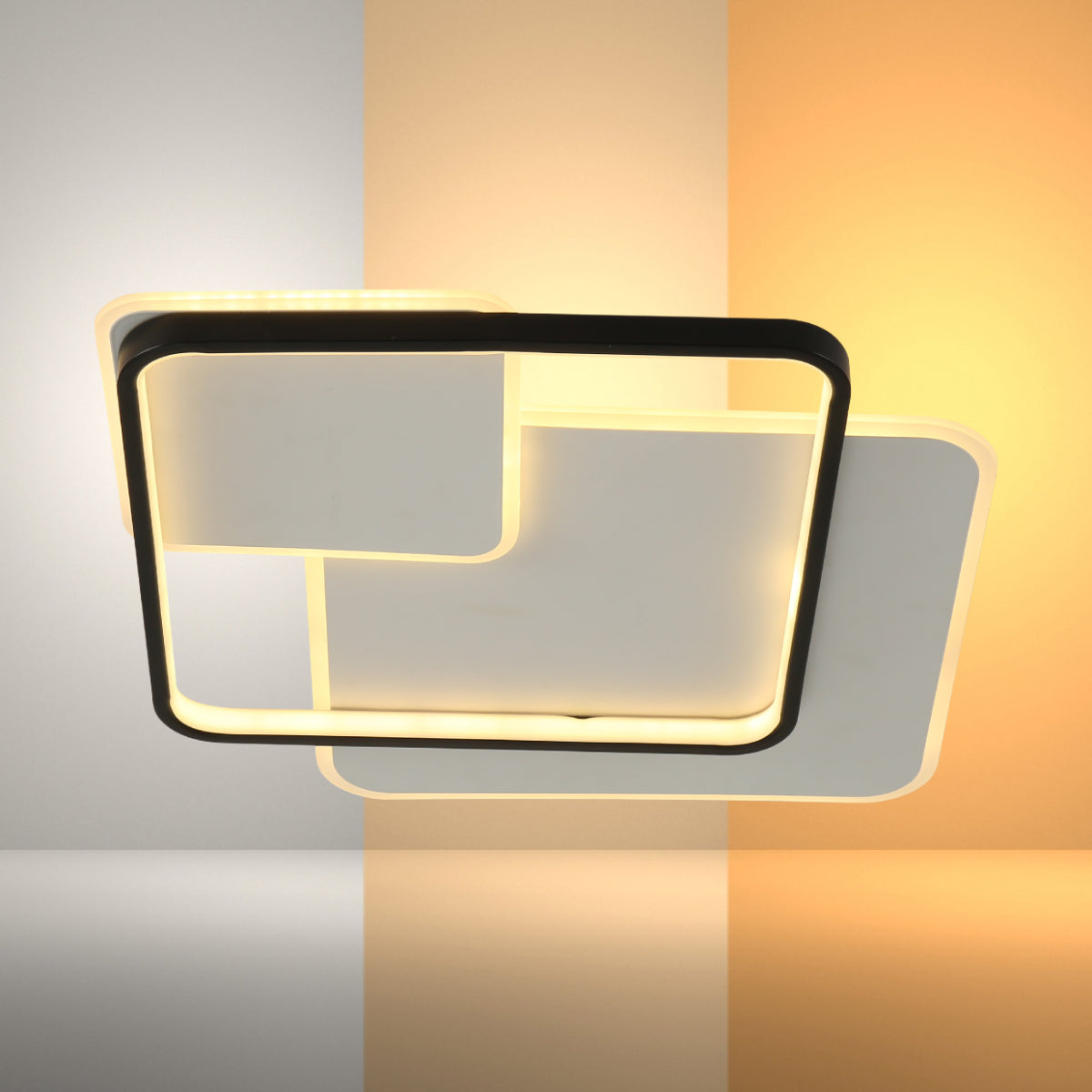 Main image of Intersecting Squares LED Flush Ceiling Light 159-18105
