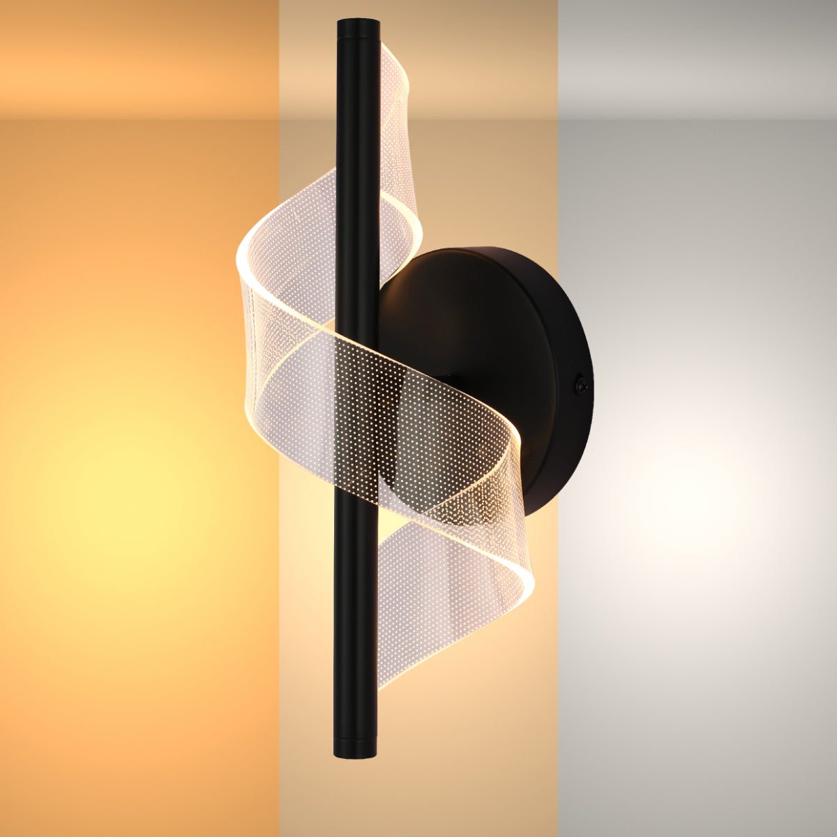 Main image of LED Spiral Modern Wall Sconce Light Chrome CCT Changable 151-19700