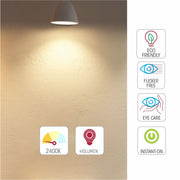 Lighting properties of LED Filament Bulb G95 Globe E27 Edison Screw 4W 410lm Warm White 2400K Amber Pack of 2 | TEKLED 583-150402