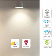 Lighting properties of LED Filament Bulb ST64 Edison E27 Edison Screw 6.5W 806lm Cool White 4000K Clear Pack of 4 | TEKLED 583-150304