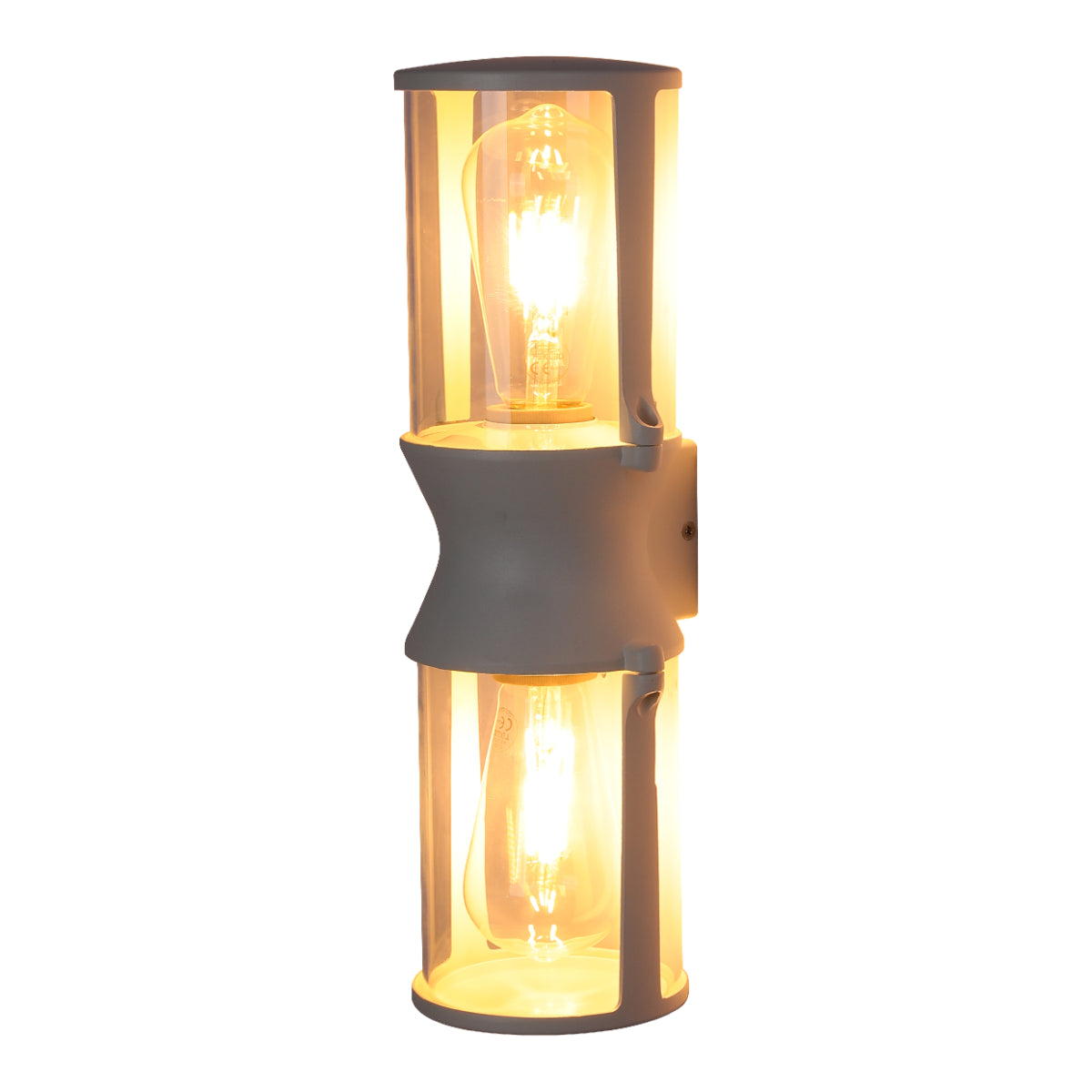 Gaslight Light Versatile Dual-Head E27 Outdoor Wall Light - Classic Gaslight Design in ...