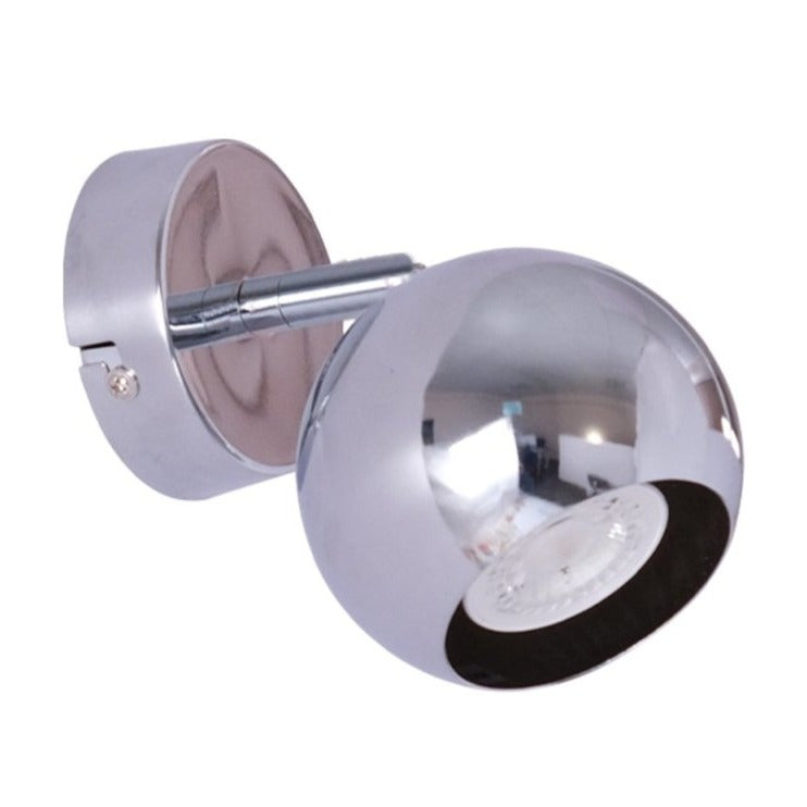 Main image of 1 Way Sphere Spotlight Chrome with GU10 Fitting | TEKLED 172-03110