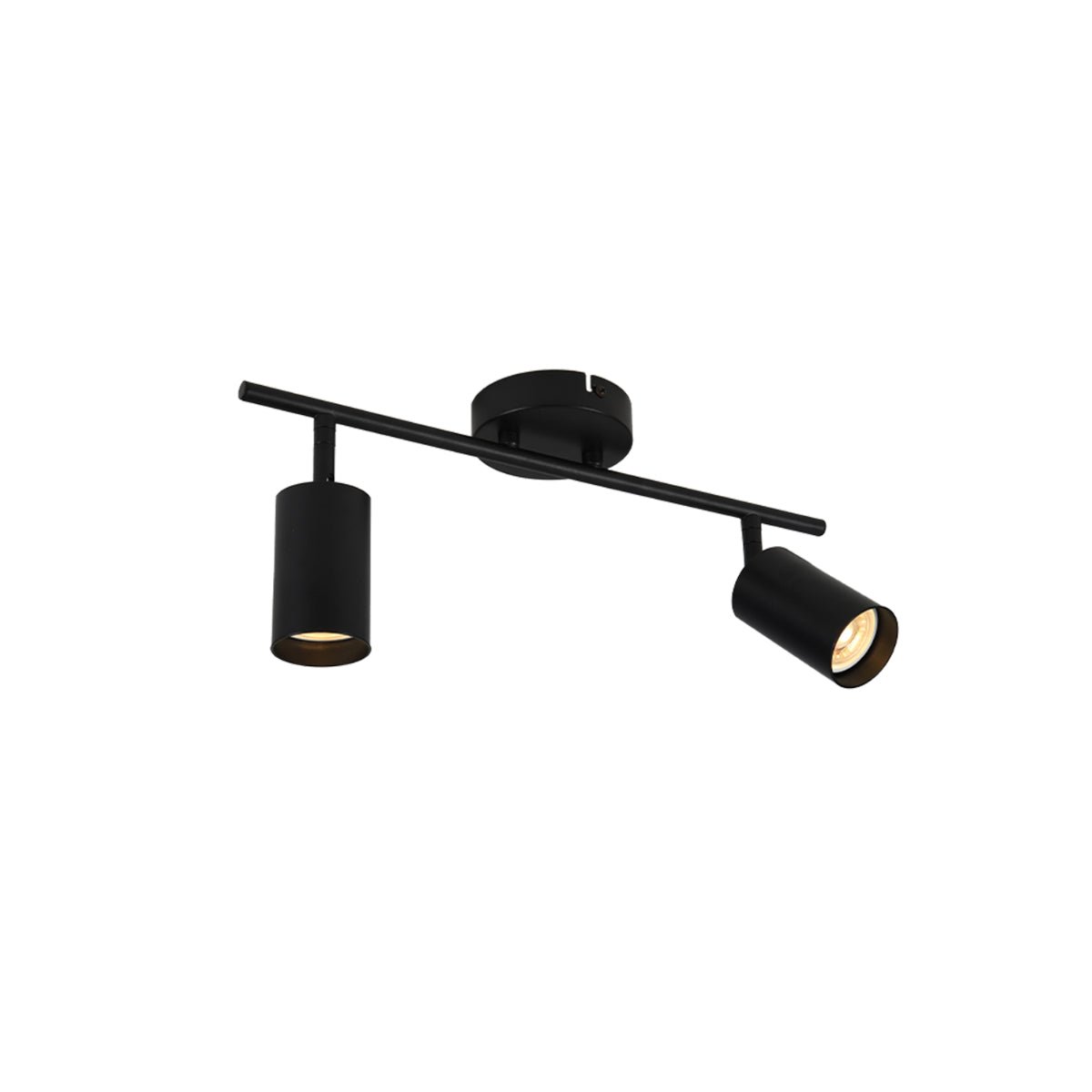 Main image of 2 Way Cylinder Rod Spotlight with GU10 Fitting Black | TEKLED 172-03050