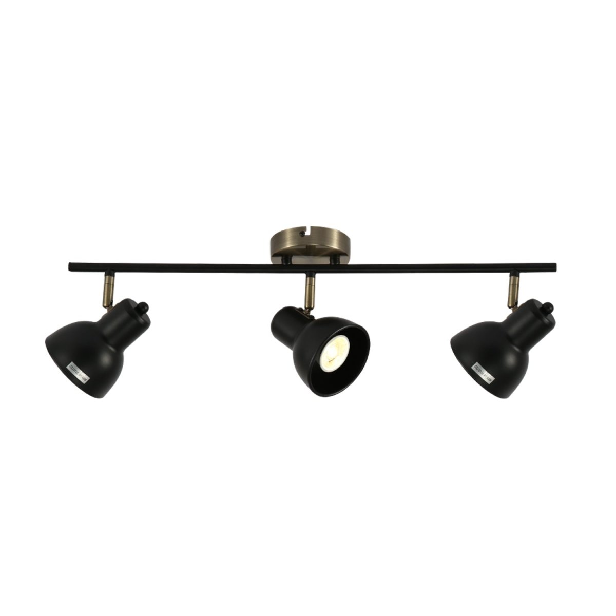 Main image of 3 Way Hektor Rod Spotlight with GU10 Fitting Antique Brass Black | TEKLED 172-03130
