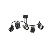 Main image of 5 way Spotlight Black and Chrome S shape with GU10 Fitting | TEKLED 172-03108