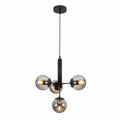 Main image of Atom Model Smoky Globe Glass Black Metal Body Chandelier Ceiling Pendant Light with 4xE27 | TEKLED 159-17408