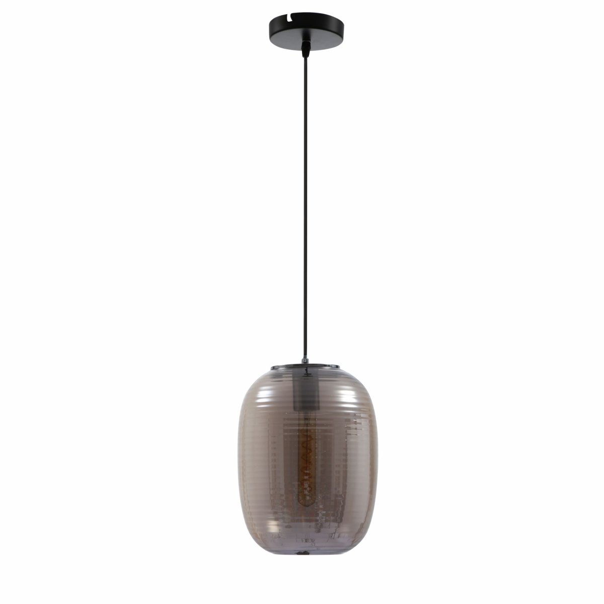 Main image of Bee Hive Smoky Glass Pendant Light with E27 Fitting | TEKLED 159-17346