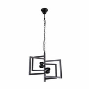 Main image of Black 4 Rectangle Pendant Light L510 with 4xE27 Fitting | TEKLED 158-17584