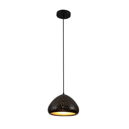Main image of Black Gold Dome Moroccan Night Milkyway Ceiling Pendant Light with E27 Fitting | TEKLED 150-18380