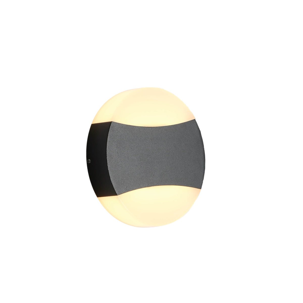 Main image of Black Opal Round Up Down Outdoor Modern LED Wall Light | TEKLED 182-03378