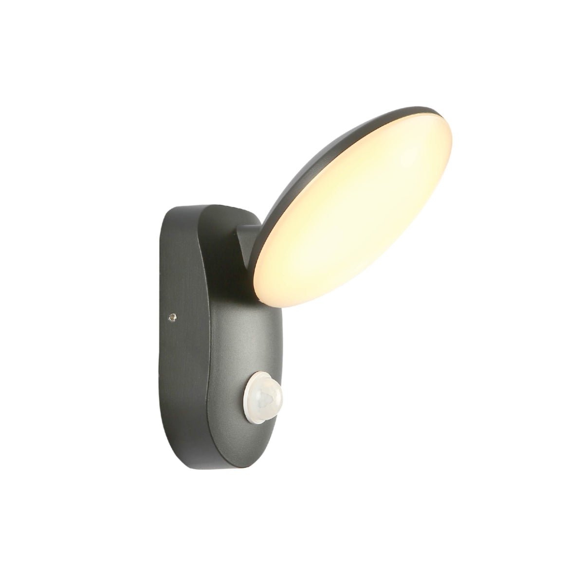 Main image of Black UFO LED Outdoor Wall Light with PIR Sensor | TEKLED 182-03371