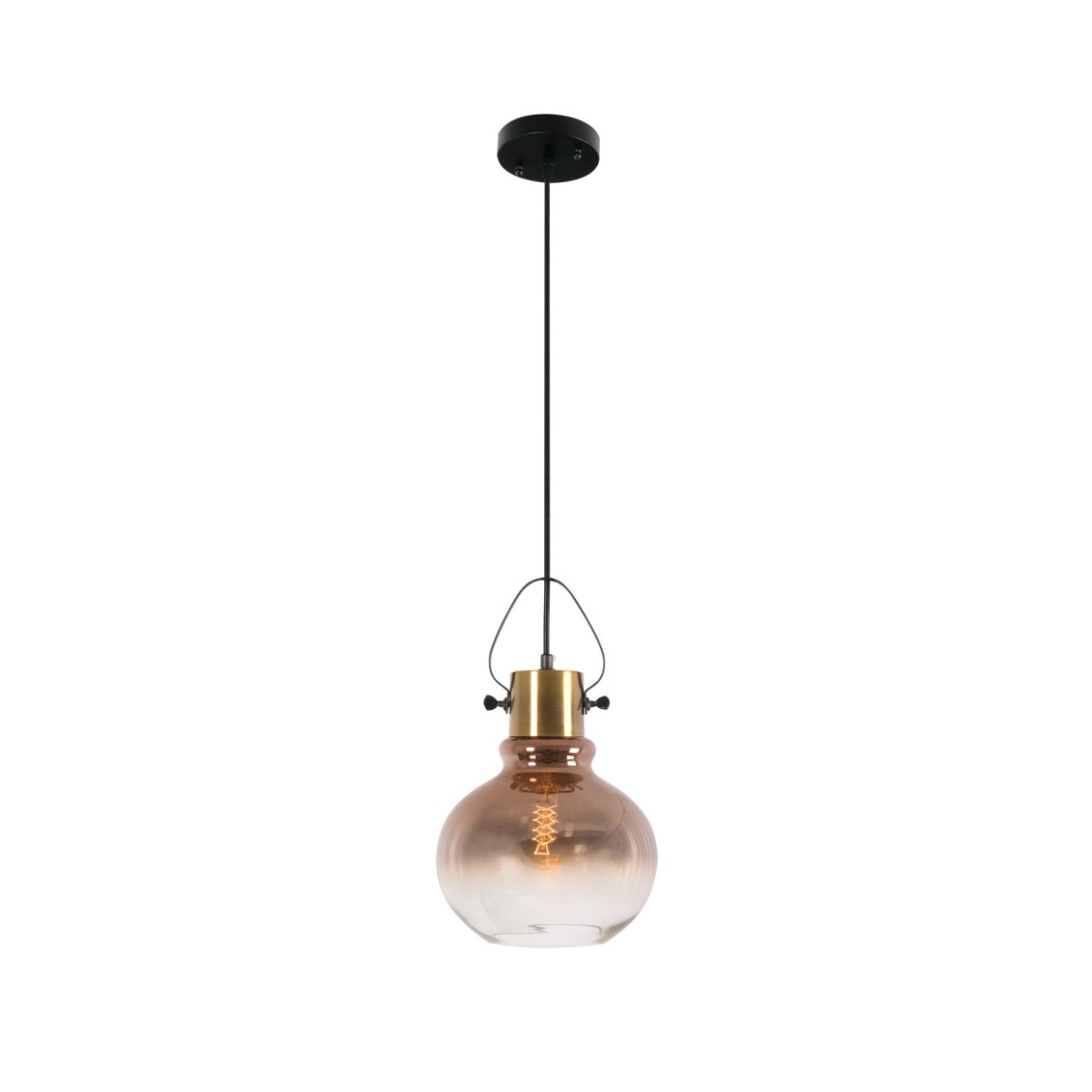 Main image of Bronze Gradient Glass Globe Pendant Ceiling Light with E27 | TEKLED 150-18074