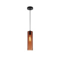 Main image of Brown Reeded Cylinder Glass Pendant Light with E27 Fitting | TEKLED 158-19738