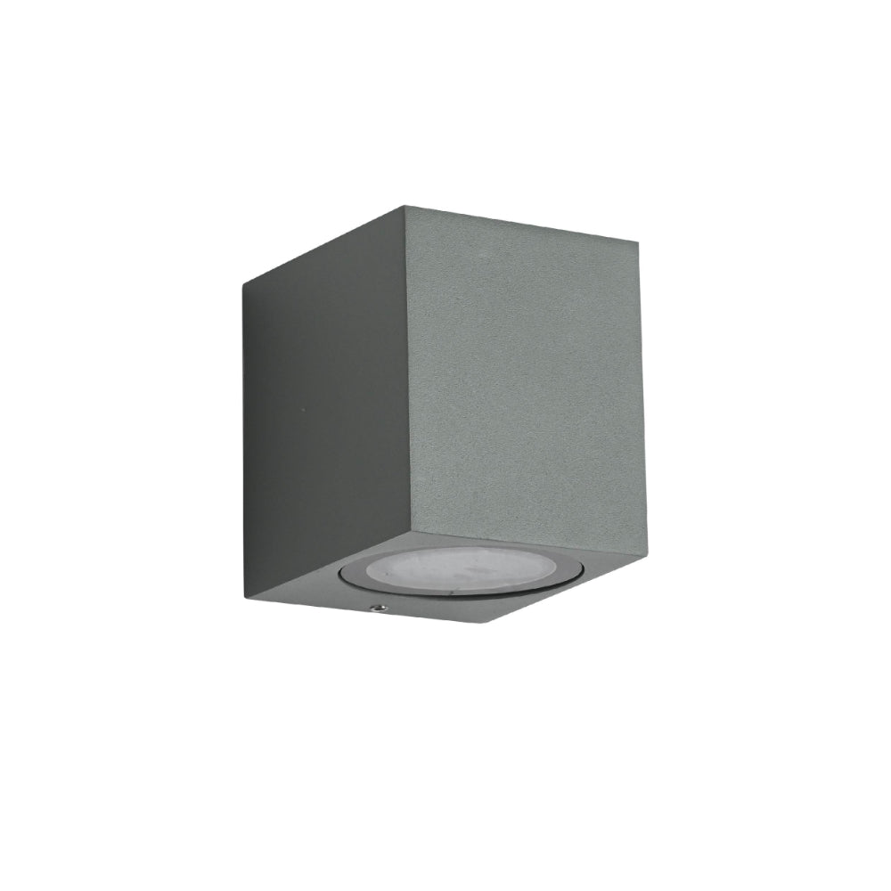 image of Cubioid Wall Lamp IP44 Grey with GU10 Fitting | TEKLED 182-03351