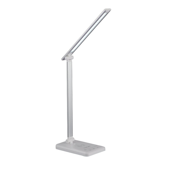 Main image of Dingo Silver Desk Light Dimmable and Colour Modes with Wireless Phone Charger | TEKLED 130-03612