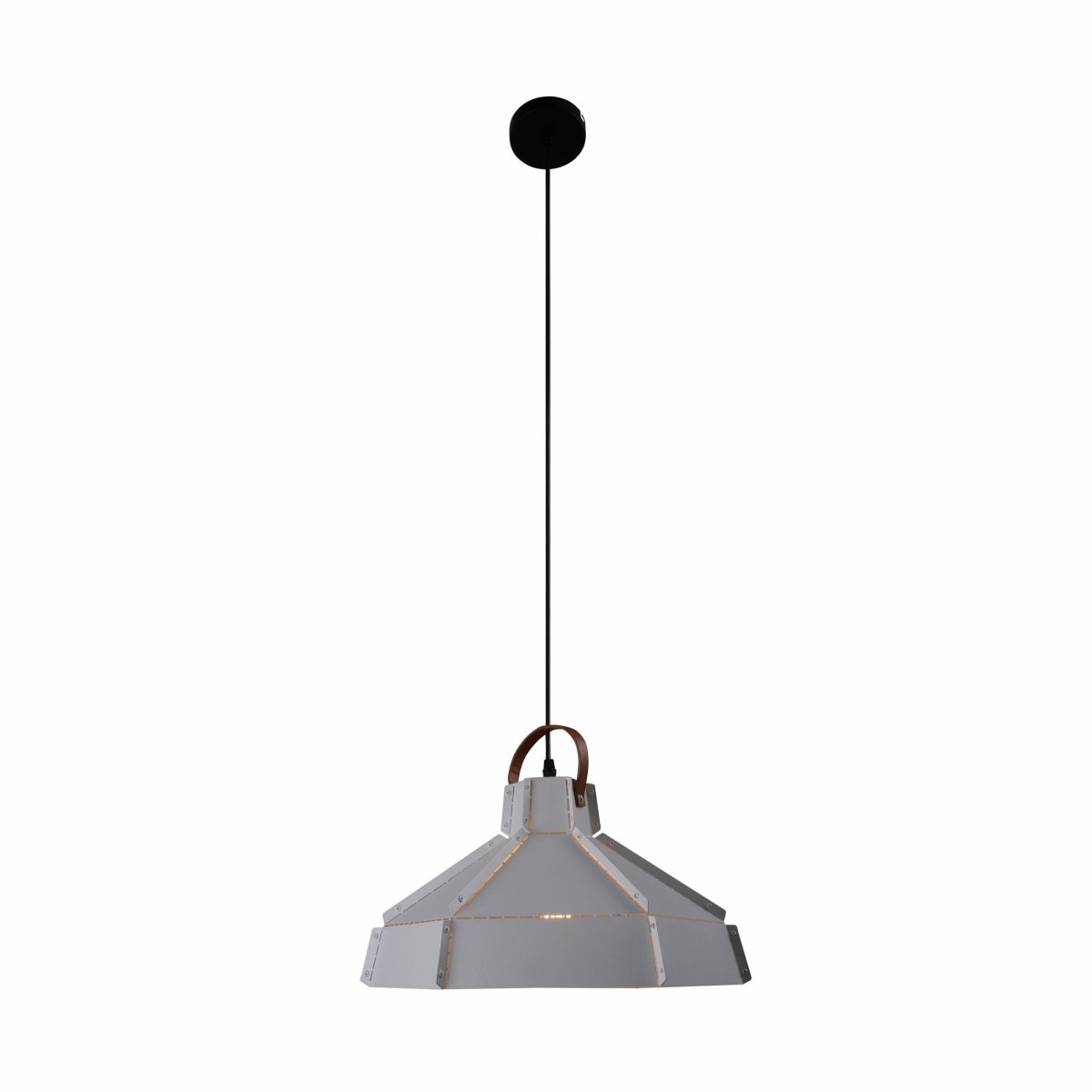 Main image of Esagono Maxi White Metal Pendant Light with E27 Fitting | TEKLED 159-17354
