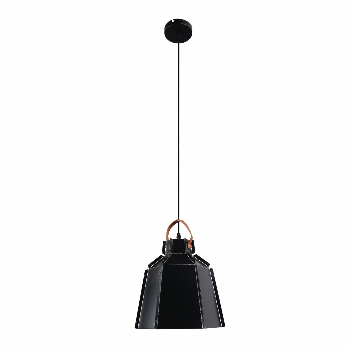 Main image of Esagono Mini Black Metal Pendant Light with E27 Fitting | TEKLED 159-17364