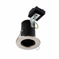 Main image of Fixed Pressed Steel Fire Rated Downlight Satin Nickel IP20 GU10 | TEKLED 143-03716