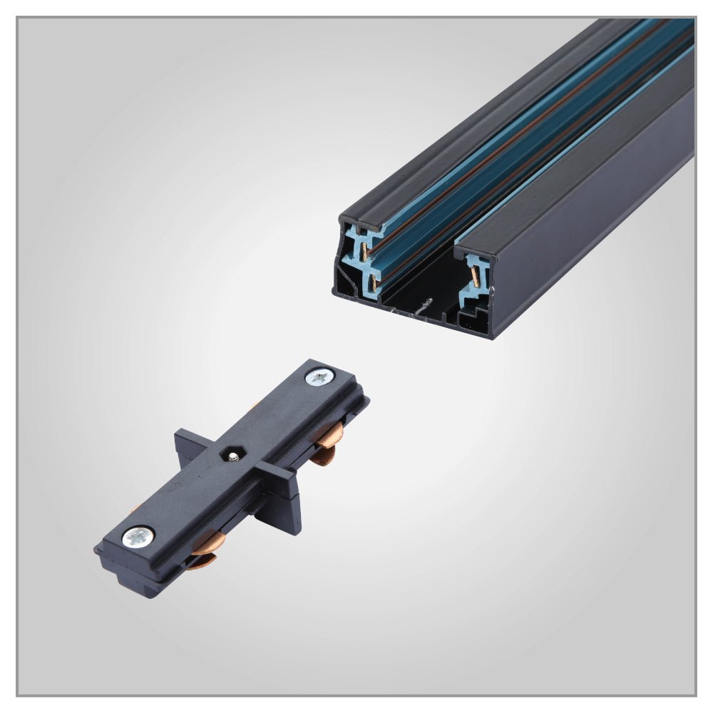Main image of Connector for Track for 3 Conductor Tracklight adaptors I - straight Black 175-15637