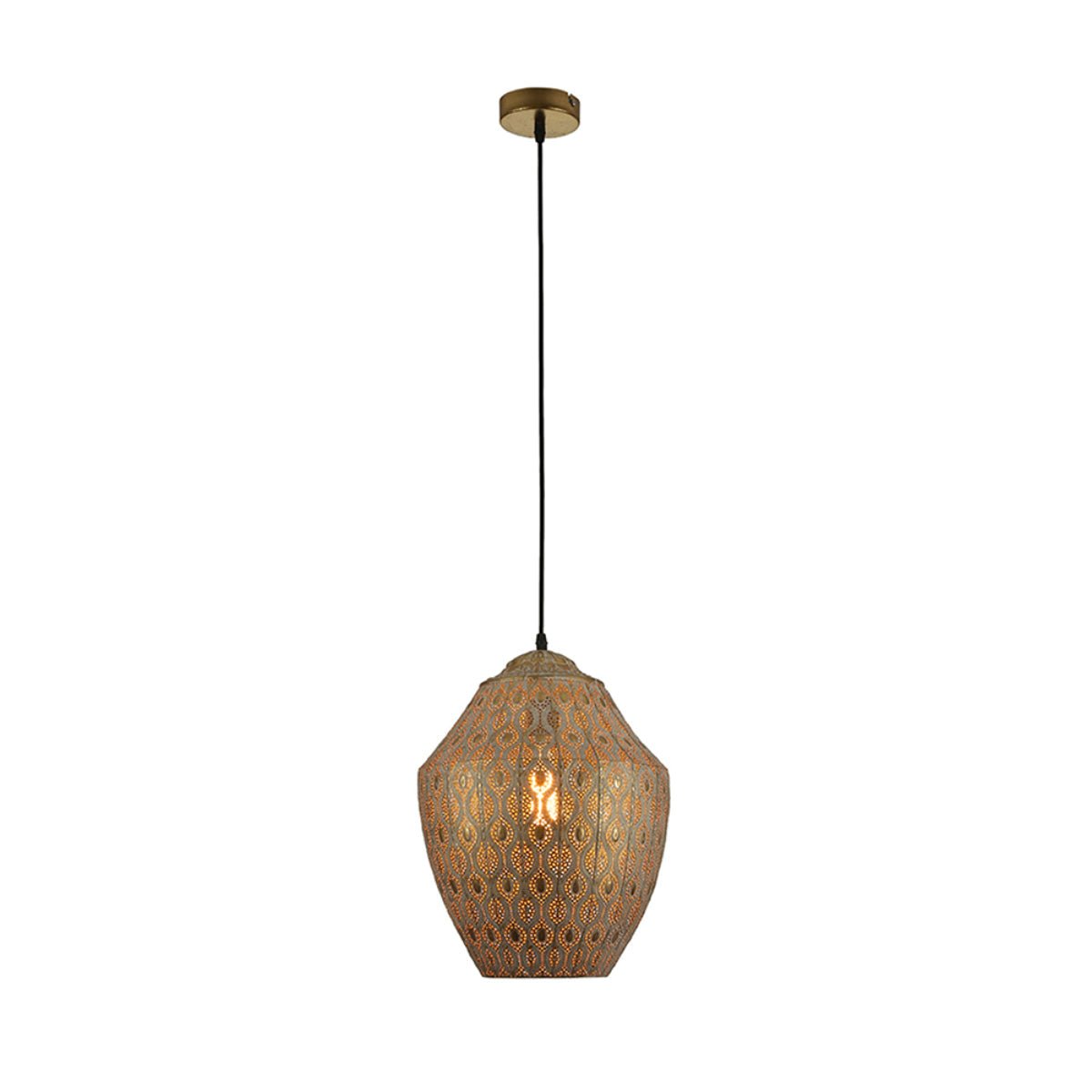 Main image of Antique Brass Metal Step Pendant Ceiling Light with E27 | TEKLED 150-18053