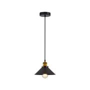 Main image of Black Metal Small Funnel Pendant Ceiling Light with E27 | TEKLED 150-17862