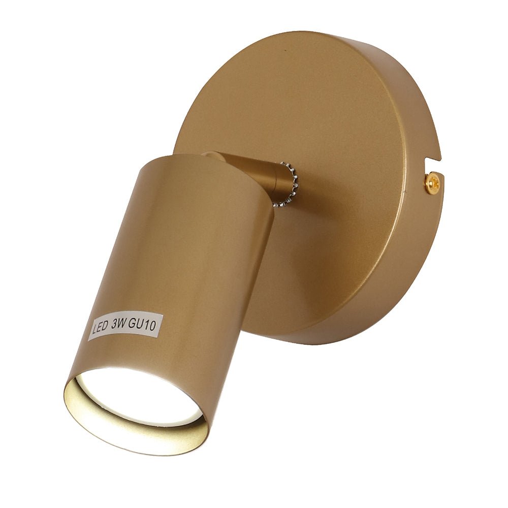 Main image for Gold Metal Spot Wall Light with GU10 Fitting