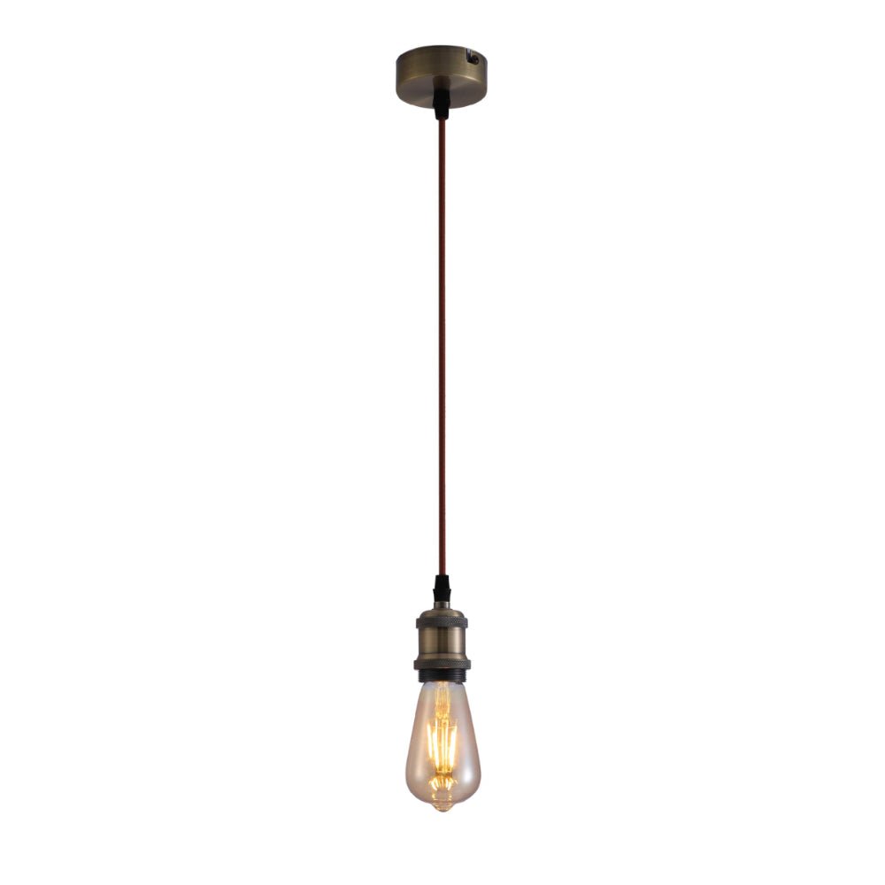 Main image of Vintage Industrial Retro Basic Pendant Ceiling Light E27 Antique Red Bronze Gold Nickel   | TEKLED 150-19010