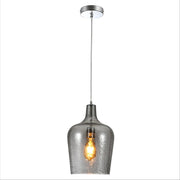 Smoky frosted glass schoolhouse pendant light l with e27 main
