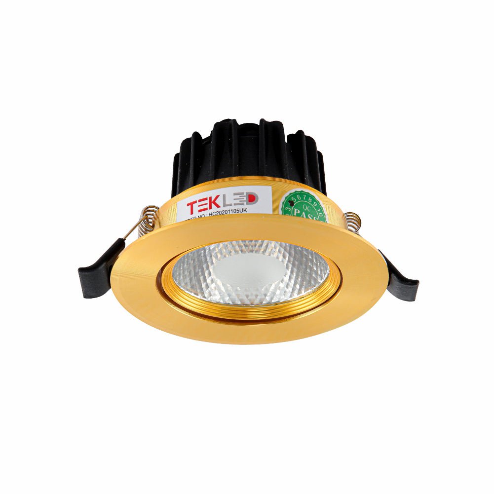 Main image of LED COB Recessed Downlight 5W Cool Daylight 6000K Gold | TEKLED 145-03076