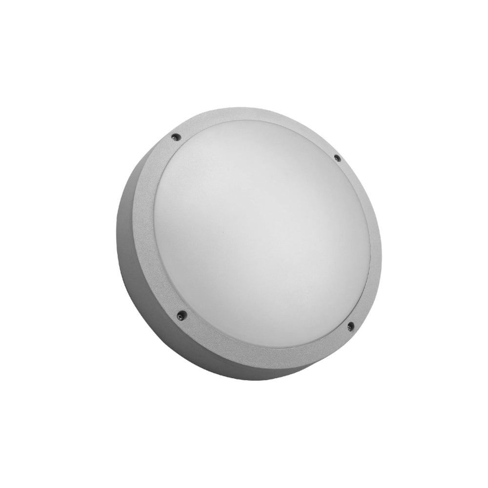 Main image of LED Diecast Aluminium Round Wall Lamp 20W Cool White 4000K IP54 Grey 275mm | TEKLED 182-03360