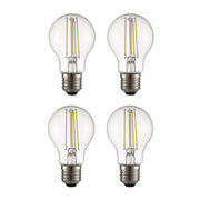 Main image of LED Filament Bulb A60 GLS E27 Edison Screw 6.5W 806lm Cool White 4000K Clear Pack of 4 | TEKLED 583-150091