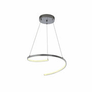 Main image of LED Spiral Chrome Finishing 30W CCT Change Dimmable Contemporary Nordic Scandinavian Pendant Ceiling Light with Remote Control | TEKLED 154-17270