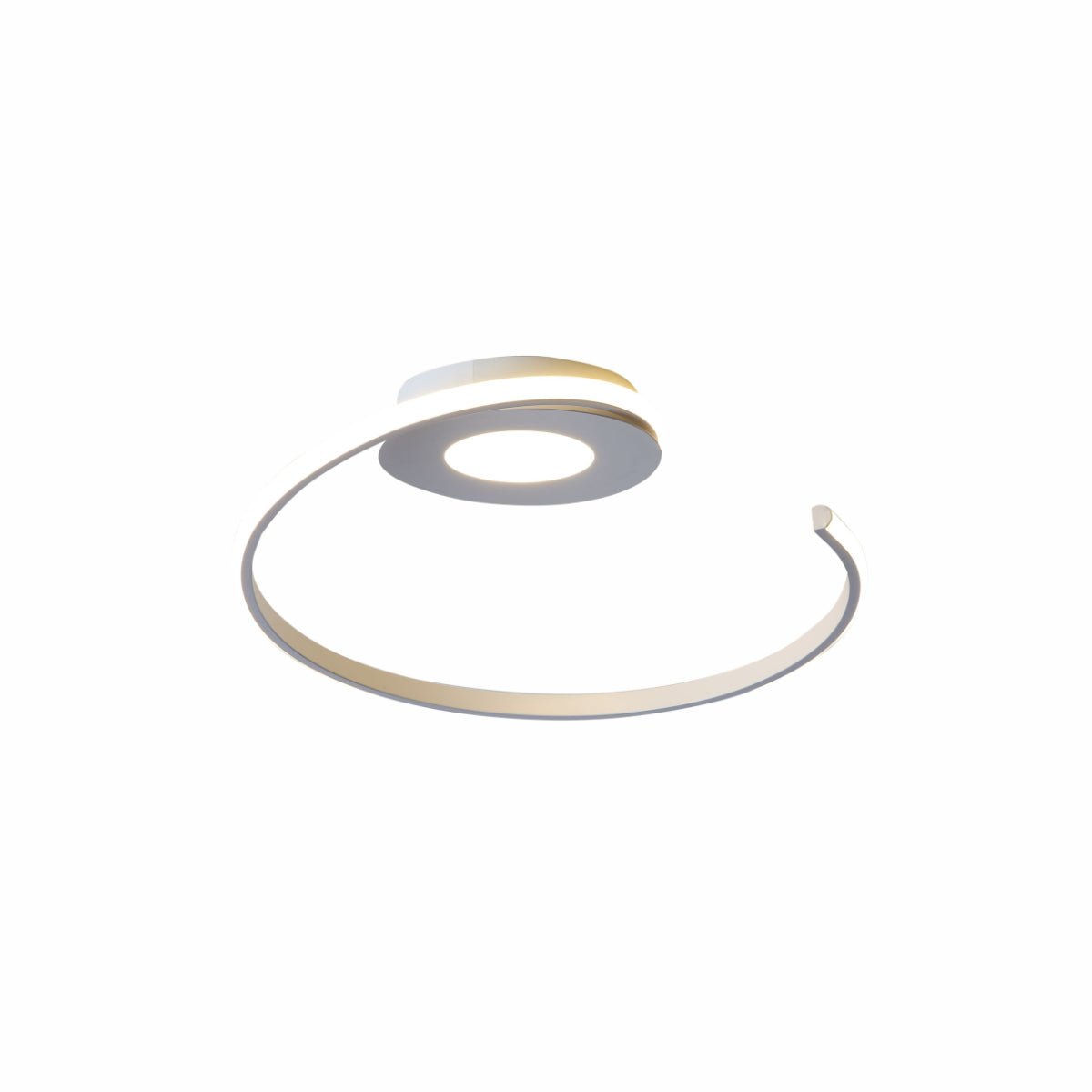 Main image of LED Spiral White Finishing 30W CCT Change Dimmable Contemporary Nordic Scandinavian Flush Ceiling Light with Remote Control | TEKLED 154-17266