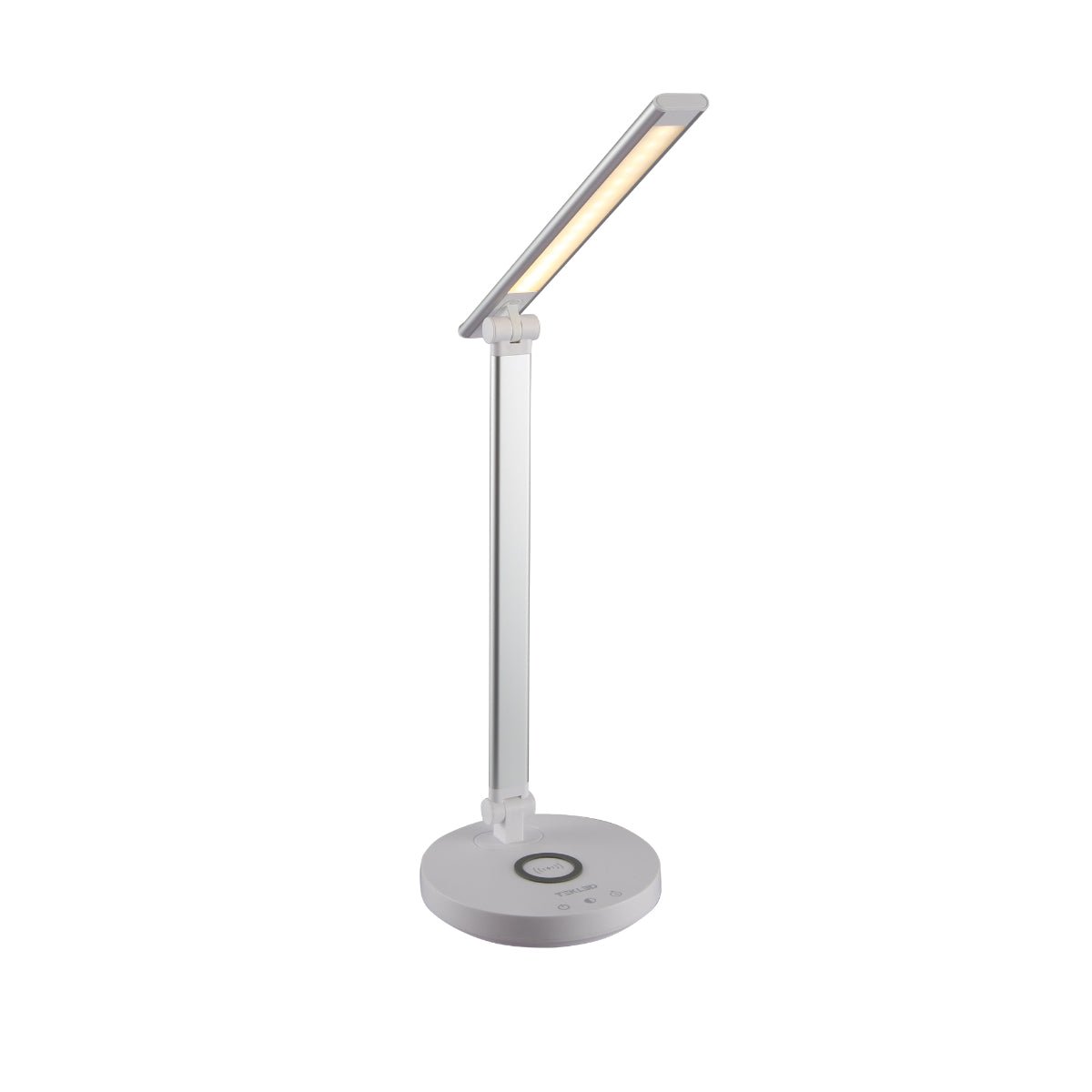 Main image of Lingo Silver Desk Light Dimmable and Colour Modes with Wireless Phone Charger | TEKLED 130-03624