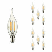 main of led filament bulb candle c35 tail e14 small edison screw 4w 400lm warm white 2700k clear pack of 10