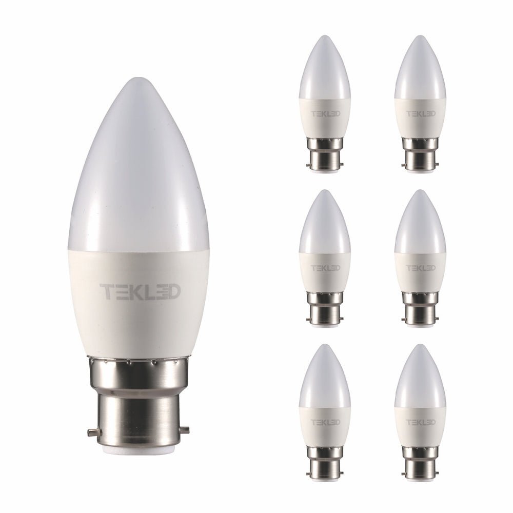 Main image of cetus led candle bulb c37 b22 bayonet cap 6w 2700k warm white pack of 6