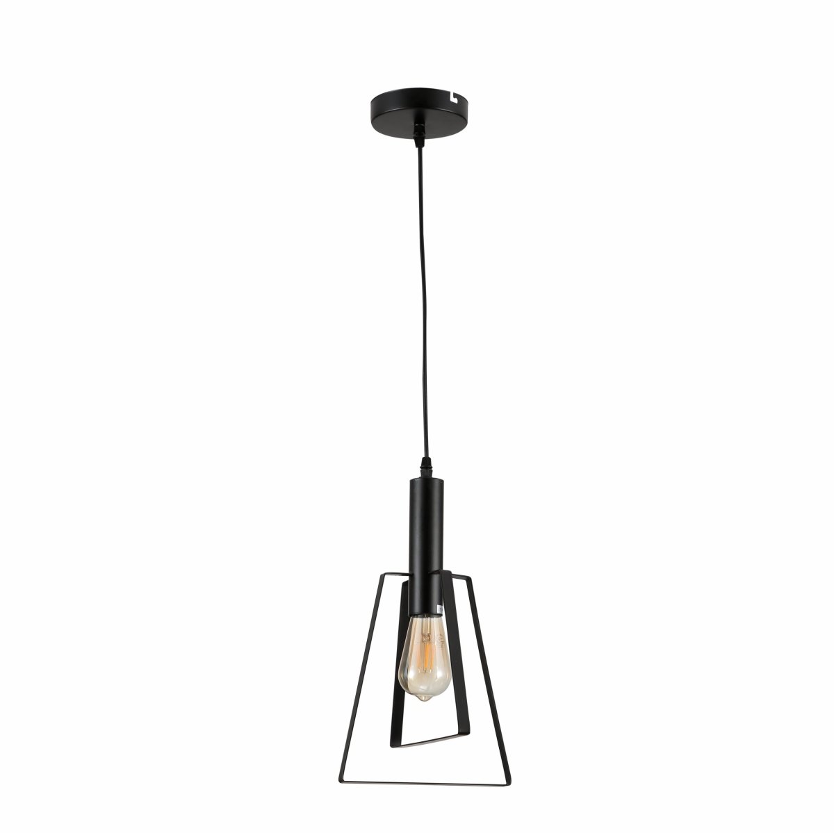 Main image of Nordic Black Cage Pendant Light with E27 Fitting | TEKLED 159-17500