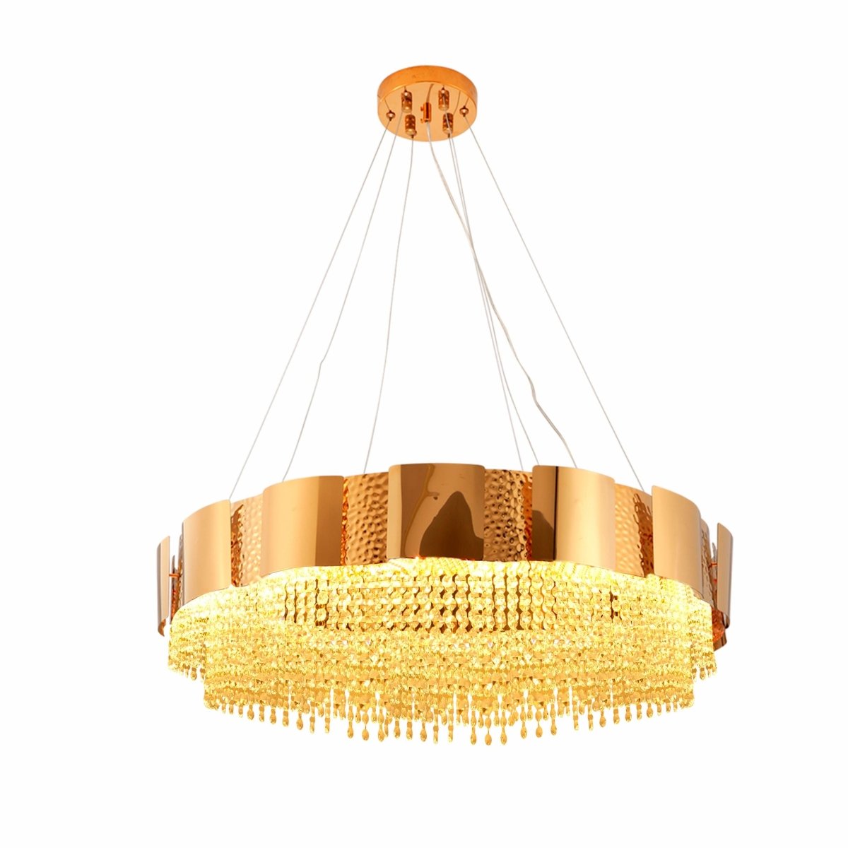 Main image of Octagon Crystal Gold Metal Chandelier D1000 with 16xE14 Fitting | TEKLED 156-19580