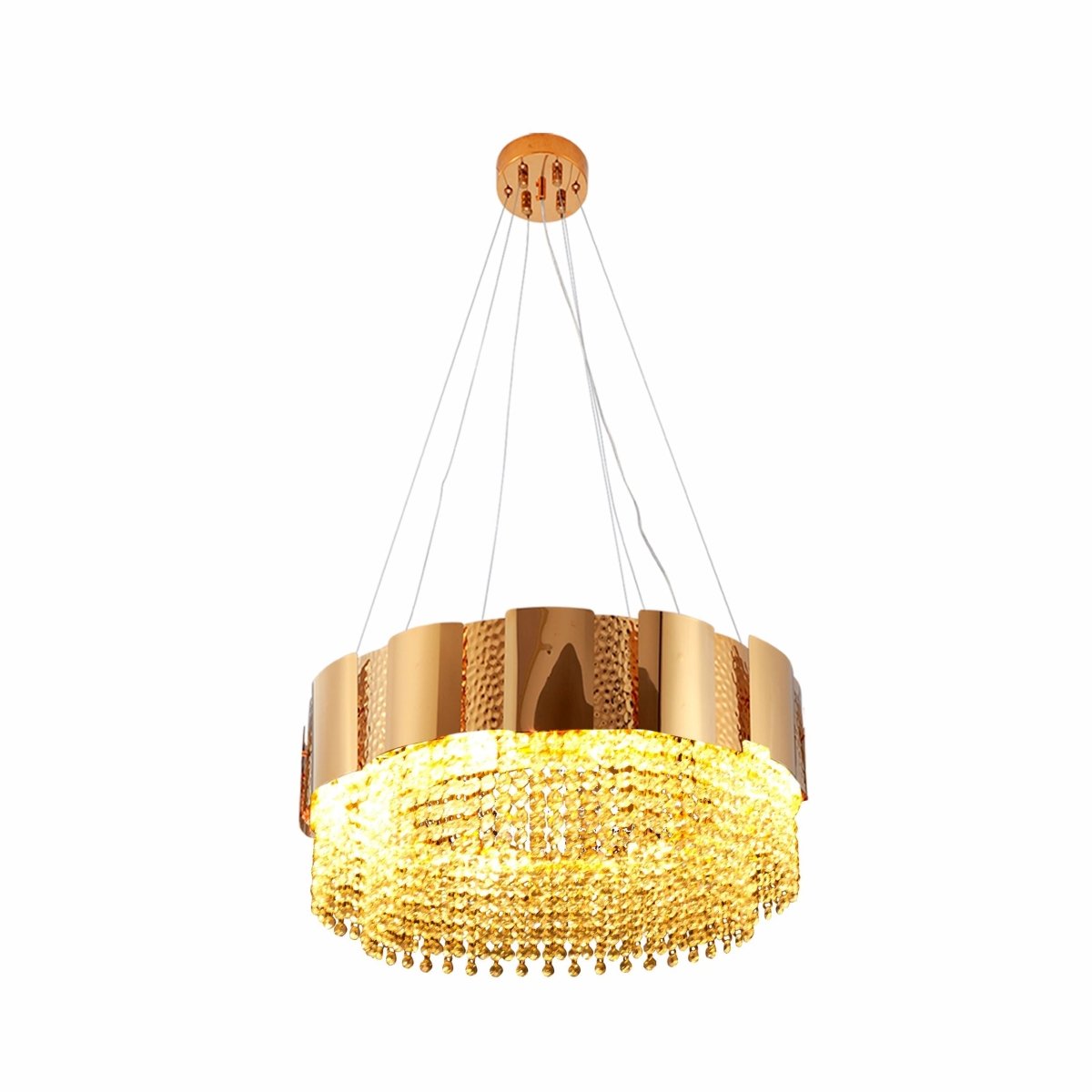 Main image of Octagon Crystal Gold Metal Chandelier D600 with 8xE14 Fitting | TEKLED 156-19576